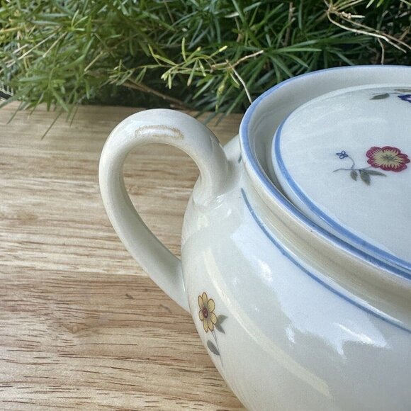 VTG‎ Seltmann Weiden Bavaria Sugar Bowl w Lid 4" Porcelain Flowers Motif Germany - Picture 5 of 13